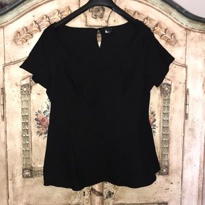 Pleated black blouse